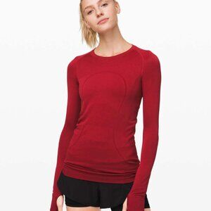 Lululemon Swiftly Tech Long Sleeved Crew RED Size 4